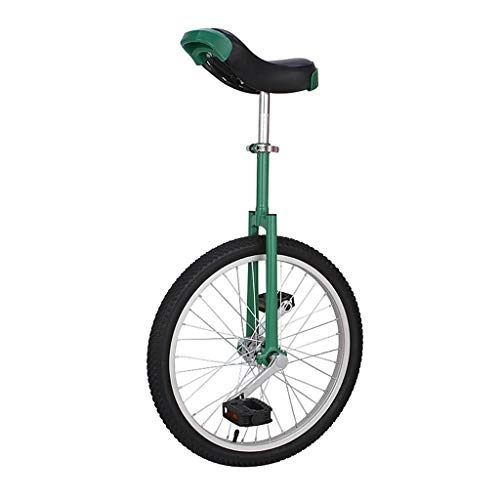 Unicycles : ZSH-dlc Freestyle Unicycle 16 Inch Single Round Children's Adult Adjustable Height Balance Cycling Exercise Green