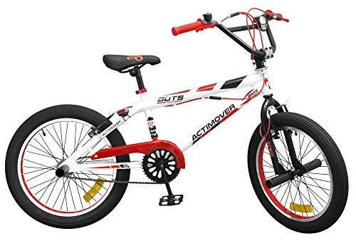 BMX : Actimover 20 Zoll BMX Freestyle Bike Fahrrad Weiss-rot mit 360° Rotor