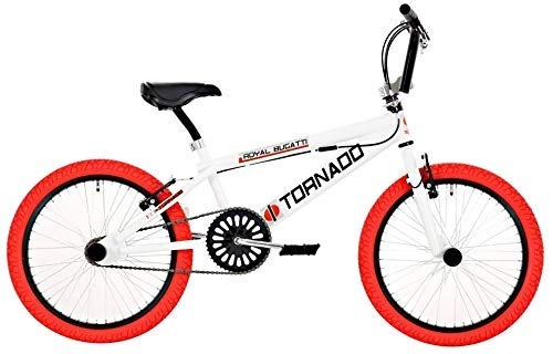 BMX : Bike Fun BMX Fahrrad Tornado 20 Zoll Junior Felgenbremse Weiß / Rot