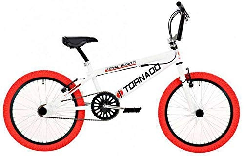 BMX : Bike Fun Tornado 20-Zoll- 55 cm Jungs / Mädchen Velge Bremse Weiß / Rot