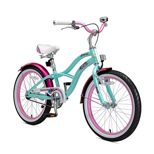 BMX : BIKESTAR Kinderfahrrad für Mädchen ab 6-7 Jahre | 20 Zoll Kinderrad Cruiser | Fahrrad für Kinder Mint | Risikofrei Testen