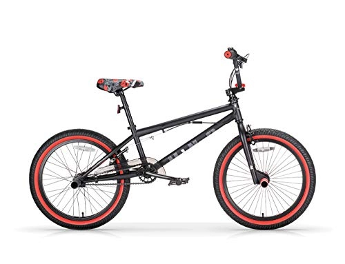 BMX : BMX-Fahrrad Freestyle 20 U-N+O MBM schwarz rot