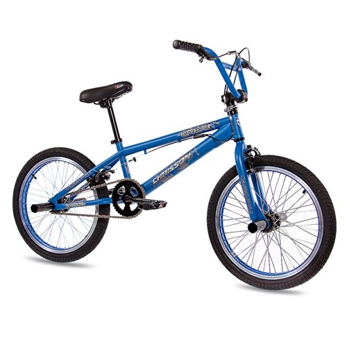 BMX : CHRISSON 20" BMX Fahrrad Diablo mit 360 Rotor Freestyle blau matt - 50, 8 cm (20 Zoll)