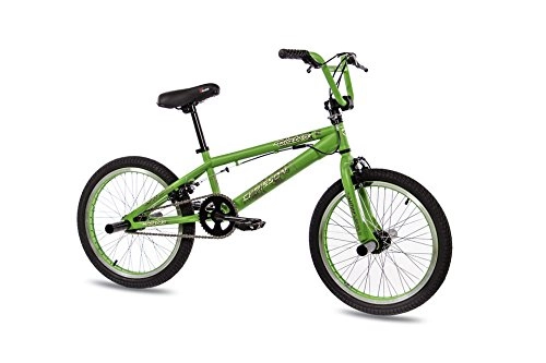 BMX : CHRISSON 20" BMX Fahrrad Diablo mit 360 Rotor Freestyle grün matt - 50, 8 cm (20 Zoll)