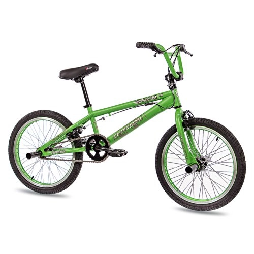 BMX : CHRISSON 20" BMX Fahrrad Diablo mit 360 Rotor Freestyle grün matt - 50, 8 cm (20 Zoll)