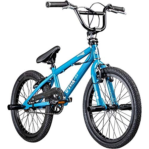 BMX : deTox Rude 20 Zoll BMX Fahrrad Bike Freestyle Street Park Rad Anfänger ab 140 cm 4 x Stahl Pegs 360° Rotor (Limited blau)