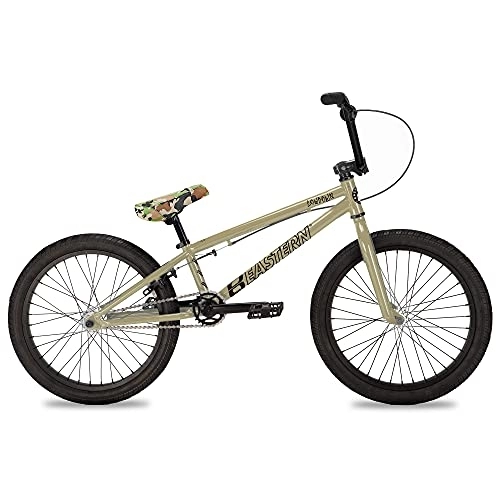 BMX : Eastern Bikes Lowdown 20-Zoll BMX-Fahrrad, Rahmen aus hochfestem Stahl (Beige & Tarnmuster)