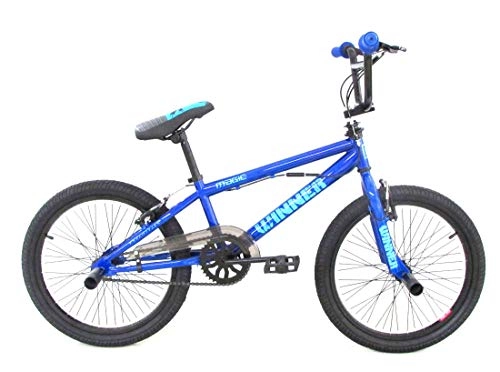 BMX : Frank Bikes 20 Zoll Kinder Bike Rad Fahrrad Rad BMX KINDERFAHRRAD JUGENDFAHRRAD Freestyle 360° Rotor 4 Pegs Winner Blau