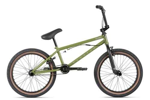 BMX : HARO Downtown DLX 20" 2021 BMX Freestyle Bike (20.5" - Matte Army Green)