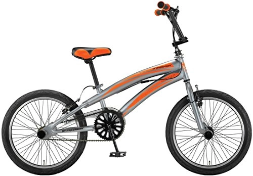 BMX : Hoopfietsen 20 Zoll Jungen BMX Fahrrad Umit, Farbe:grau-orange