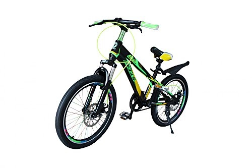 BMX : Kinderfahrrad 20 Zoll Kinder Fahrrad STEM-Bike Spielrad grün mit Scheibenbremsen