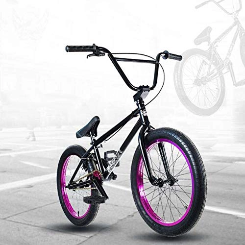 BMX : LJLYL 20-Zoll-BMX-Bike-Freestyle für Anfänger bis Fortgeschrittene, 4130er Rahmen aus Kohlenstoffstahl, 25X9t BMX-Getriebe, U-Typ-Bremse