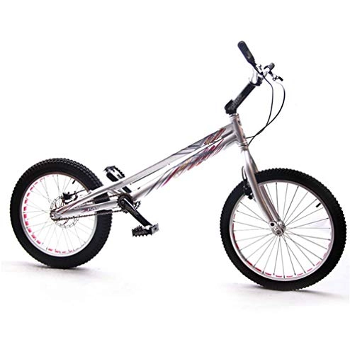 BMX : LJLYL 20-Zoll-BMX-Profi-Kletterrad Biketrial, Scheibenbremsrahmen aus Aluminiumlegierung und Vorderradgabel mit Ölbremse