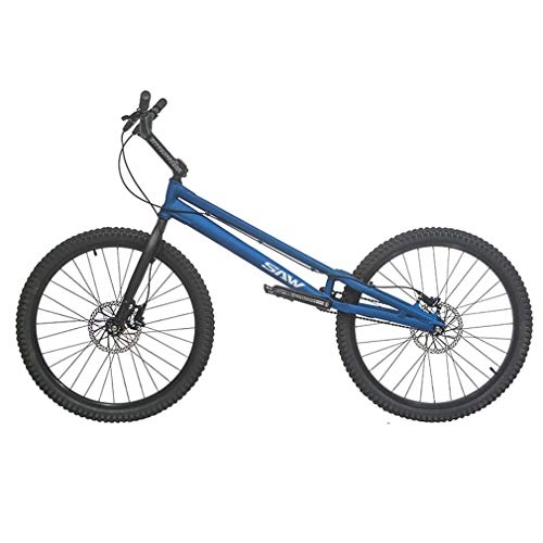 BMX : LJLYL 2020 Saw - 26 Zoll Trial Bike / Biketrial für Anfänger und Fortgeschrittene, Rahmen und Gabel aus Aluminiumlegierung, Komplettes Fahrrad, Blau, Standard Version