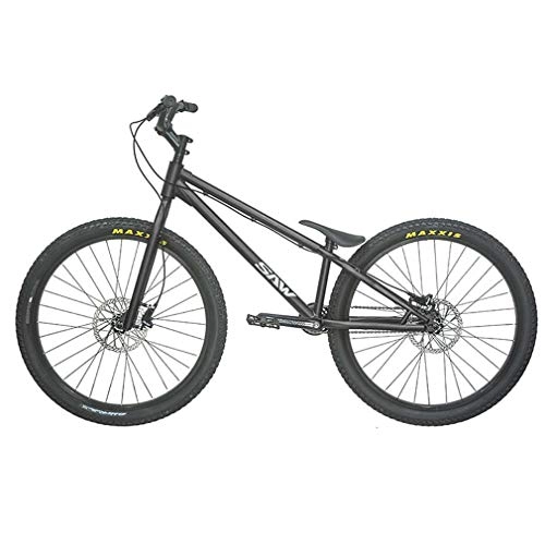 BMX : LJLYL 26 Zoll Street Trials Bike Komplette Trial Bikes für Erwachsene - Männer und Frauen - Anfänger und Fortgeschrittene, Crmo Rahmen und Gabel, stark und robust, Schwarz, Standard Version
