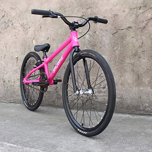 BMX : LJLYL Mini BMX Race Bike für Erwachsene und Jugendliche, Anfänger bis Senioren, G601 Leichter Aluminiumrahmen und 4130 Cr-Mo Stahlgabel, 20 Zoll Rad, Pink
