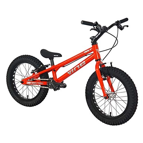 BMX : LJLYL VINE-16 16 Zoll Street Trials Bike Komplettes Trial Bike für Kinder, TP16 I Aluminiumlegierung Rahmen und Gabel, WINZIP V Bremse, Rot