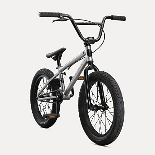 BMX : Mongoose Legion L18 Freestyle Sidewalk BMX Bike for Kids Bicycle, Silver
