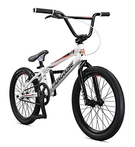 BMX : Mongoose Unisex – Erwachsene Title Elite Pro XL BMX Race Bike, Weiss, one Size