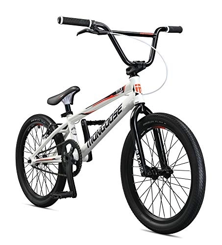 BMX : Mongoose Unisex – Erwachsene Title Elite Pro XXL BMX Race Bike, Weiss, one Size