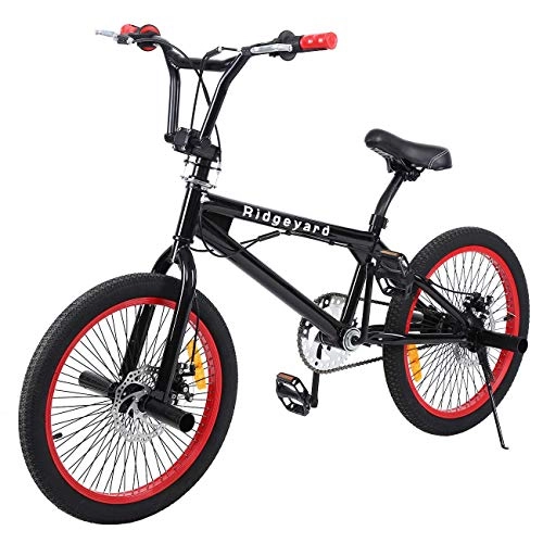 BMX : MuGuang BMX Fahrrad 20 Zoll Freestyle 360 Rotor-System, Freestyle 4 Pegs