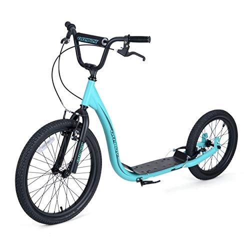 BMX : Osprey BMX Big Wheels, Bike Bicycle Off Road Scooter with Adjustable Handlebars and Calliper Brakes, Blue, One Size