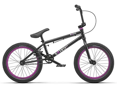 BMX : Radio Bikes Saiko 18 2019 BMX Rad - 18 Zoll | Matt Black / Purple | schwarz / lila