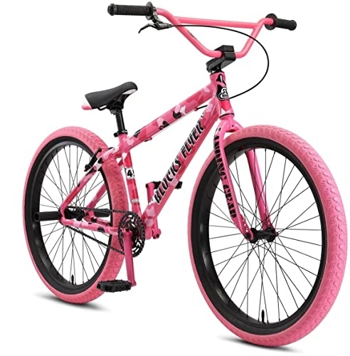 BMX : SE Bikes Blocks Flyer 26R BMX Bike 2022 (38 cm, Pink Camo)