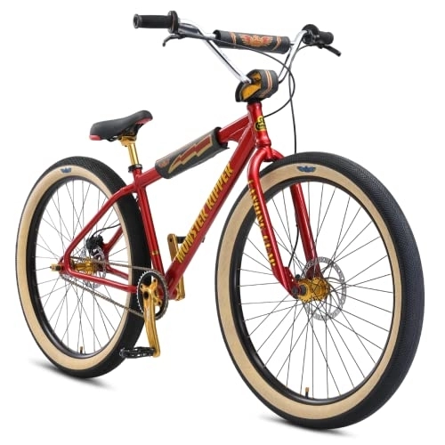 BMX : SE Bikes Monster Ripper 29R+ BMX Bike 2021 (43cm, Red)