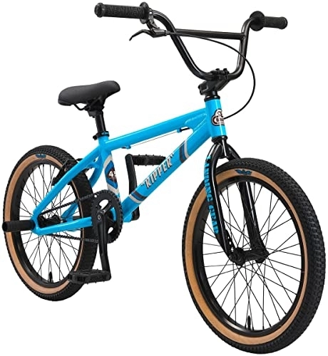 BMX : SE Bikes Ripper BMX 20 Zoll für Erwachsene und Jugendliche 140-165 cm Fahrrad Freestyle Rad für Tricks im Skatepark (SE Blue)