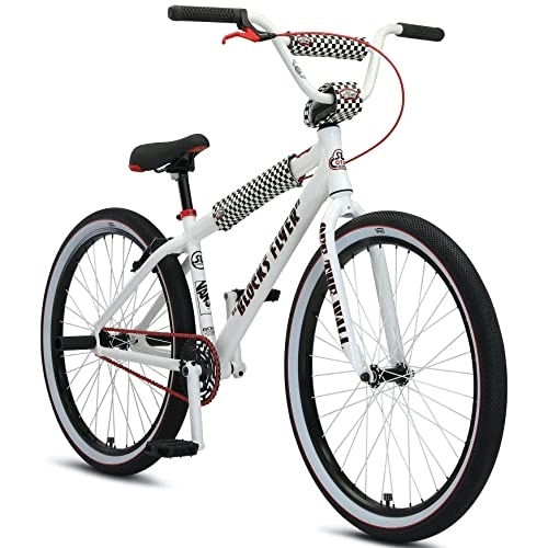 BMX : SE Bikes Vans Blocks Flyer 26R BMX Bike 2021 (38cm, White)