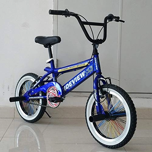 BMX : XIAOSHAN 16" 16 Inches Freestyle BMX Bike for Kids 1.0-1.6 Meter Taller Height Height 113CM Wheel 40CM BlueRideView