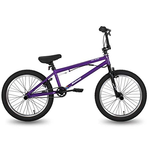 BMX : XZM 10 Color & Series 20 '' BMX Fahrrad Freestyle Stahl Fahrrad Fahrrad Doppel Bremssattel Bremsrad, Lila