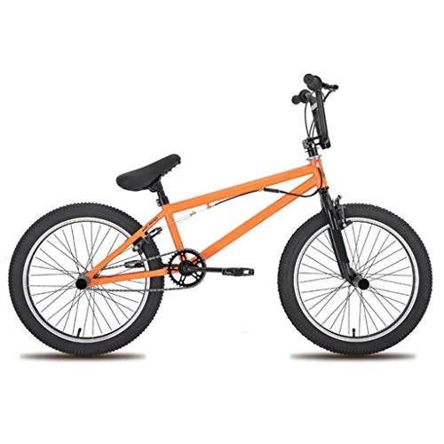 BMX : Zhangxiaowei Stahl Fahrrad für Zwei Instrumente Erwachsene Kinder Radfahren Jungen und Mädchen orange Bike 20 Zoll, Orange