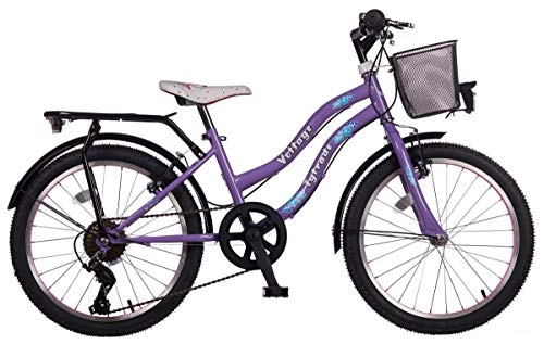 City : 20 Zoll Kinder City Mädchen Fahrrad Kinderfahrrad Mädchenfahrrad Mädchenrad Citybike Cityrad Rad Bike Shimano 7 Gang STVO Beleuchtung Voltage LILA TY2021