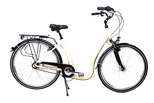 City : 28" Alu Damen City Bike Easy Boarding Tiefeinsteiger Shimano 7G. Rcktritt Beige