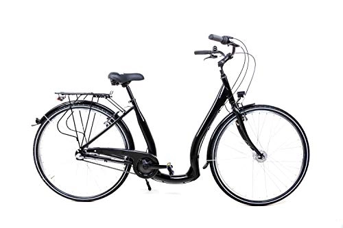 City : 28 Zoll Aluminium City Bike Shimano 3 Gang Nexus Tiefeinstieg Fahrrad schwarz