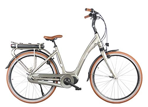 City : 28 Zoll Elektro Damen Fahrrad Cyclo2 VOLUTO 8-Gang, Farbe:silber, Rahmengröße:45 cm