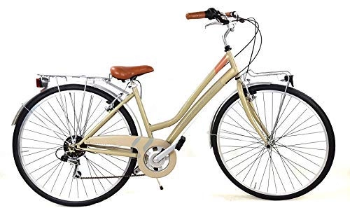 City : Adriatica Fahrrad Damen Trend ” Räder 28″ mit Schaltung Shimano 6 Geschwindigkeit + Zubehör einschließlich / Grüne Farbe