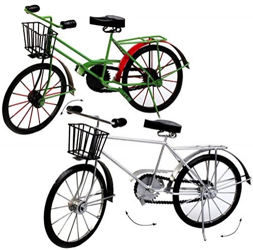 City : alles-meine.de GmbH 2 Stück _ große Deko - Fahrräder / Bike - E-Bike - 48 cm - aus Metall - Fahrradreise - Rennrad - Damenfahrrad mit Korb - Männerfahrrad / Rad - Velo / Reis..