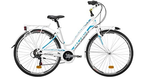 City : Atala Citybike Damen Modell 2020 Discovery, 21 Geschwindigkeiten, Weiß, Hellblau, Größe 44 (S)
