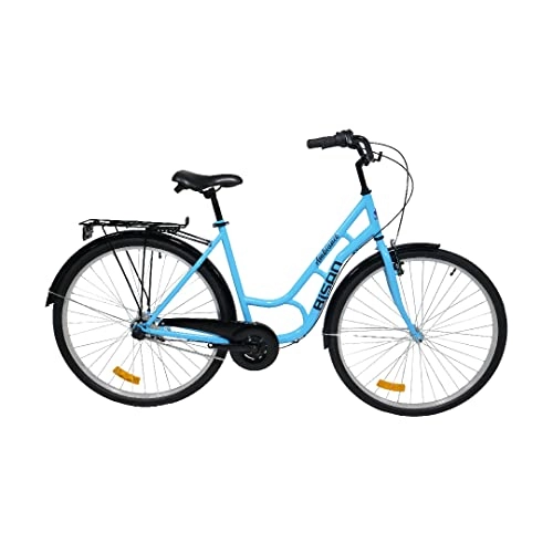 City : Bisan AMBIANCE Citybike, mit 24"-Zoll-Rädern, 26"-Zoll-Rädern, 28"-Zoll-Rädern, für Erwachsene / Männer / Frauen, erhältlich in den Optionen Grau / Schwarz, Blau / Schwarz, Stahlrahmen, Einfach zu montieren