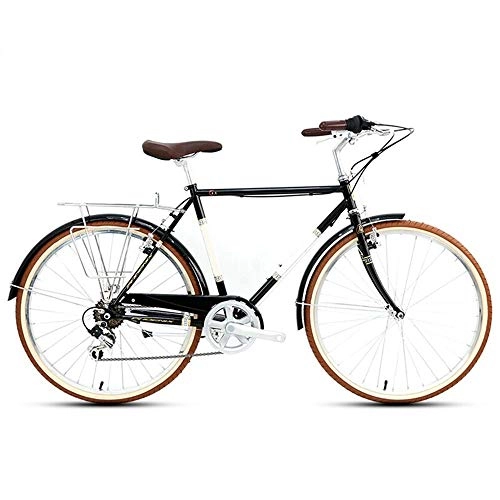 City : CHEZI Light bicycleFahrrad-Geschwindigkeits-Retro männliches Pendler-Auto-Stadt-Auto-erwachsenes Fahrrad 26 Zoll 7 Geschwindigkeit