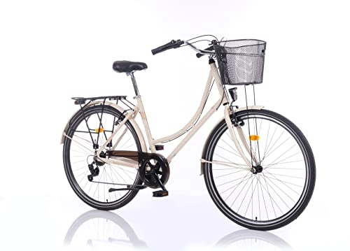 City : City Bike X-3 Hardtail Shimano Schaltung Damenrad Fahrrad Trekkingrad Fitness Bike (Weiß)