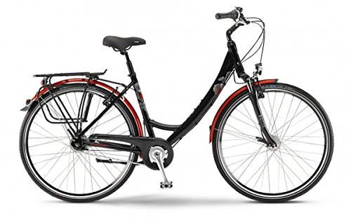 City : Cityrad Winora Samana Einrohr 28' 8-G Nexus in schwarz, Rahmenhöhen:48 cm