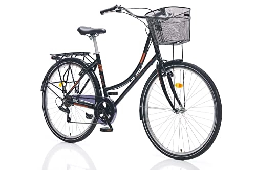 City : Corelli Unisex-Adult Bicycle Fahrrad 28"-NOBILIS, Aluminium Rahmen, Starrgabel, Schwarz, One Size