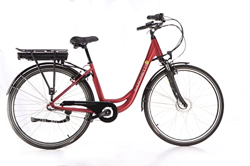 City : E-Bike SAXONETTE City Plus Citybike 28" 13 Ah - 50 cm - Unisex Erwachsene (Rot)