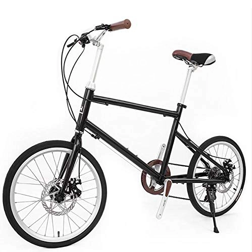 City : EEKUY Retro City Bike Fahrrad, 7-Gang Shift Bike Aluminiumlegierung Leichte Fahrrad Reise Fahrrad 59 '', Schwarz