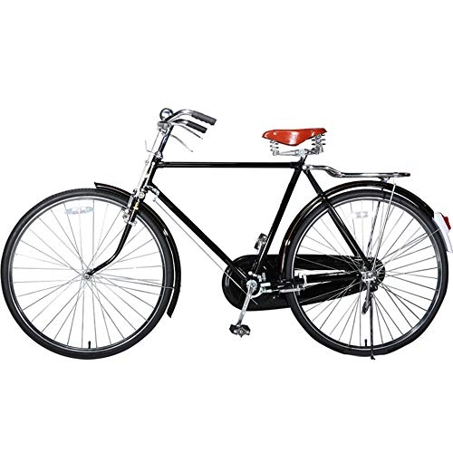 City : EEKUY Retro Fahrrad, City Comfort Bike Senioren Freizeit Reisen Bicycle70's Style 1 Speed 28 Zoll Reifen