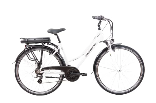 City : F.lli Schiano Women's E-Ride E-Bike, Weiss, 28 Zoll